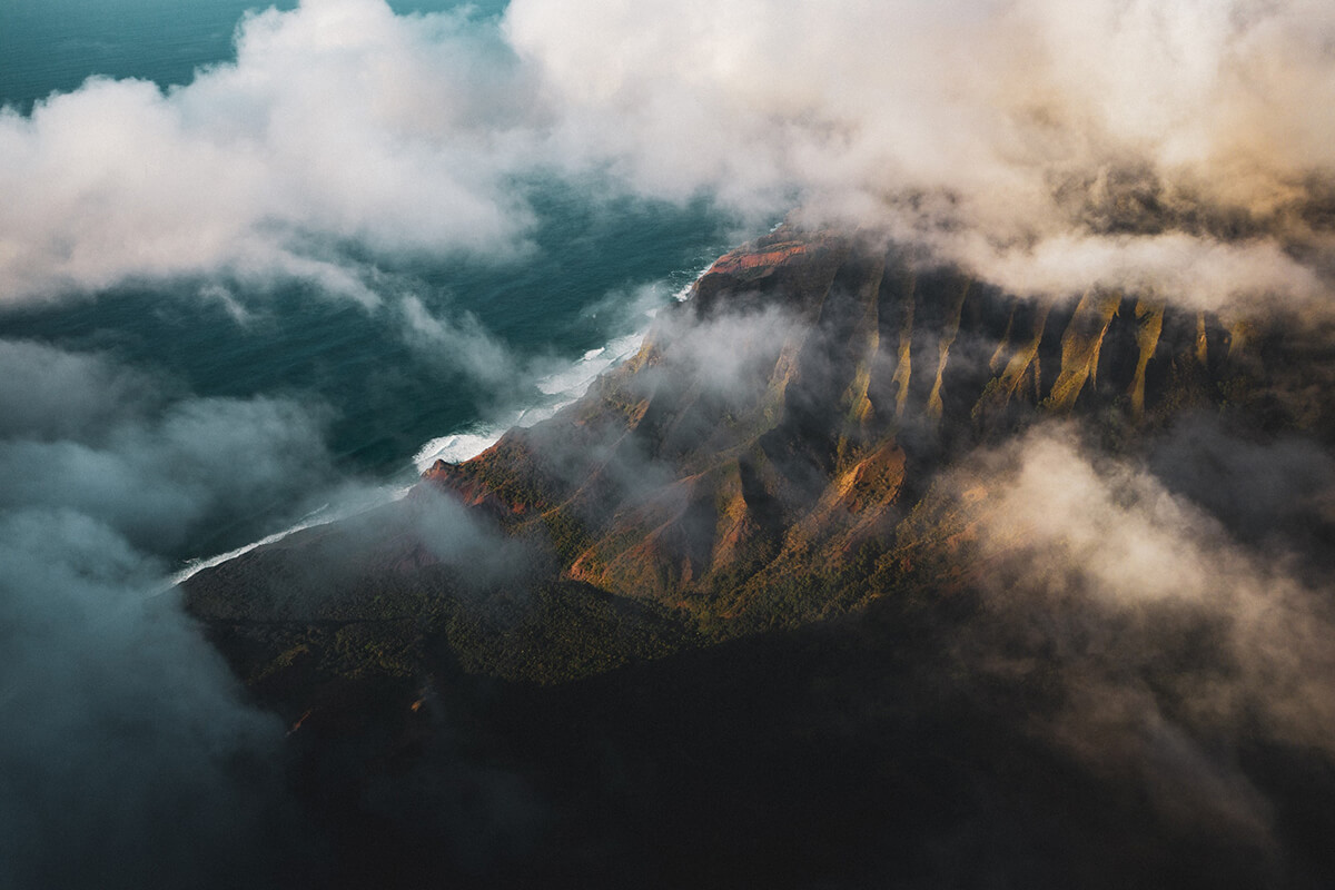Bird's-eye view island